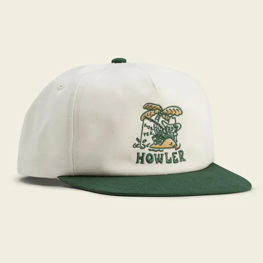 HOWLER BROS Island Time Snapback - OFF WHITE/ GREEN sold by Sun Diego Boardshops