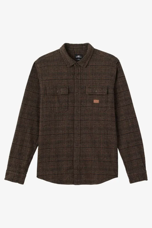 Oneill DAVIES FLANNEL STANDARD FIT LONG SLEEVE SHIRT - CARAFE sold by Sun Diego Boardshops