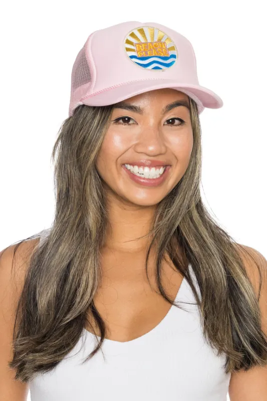 That Friday Feeling Beach Please Trucker Hat in Pink - PINK sold by Sun Diego Boardshops