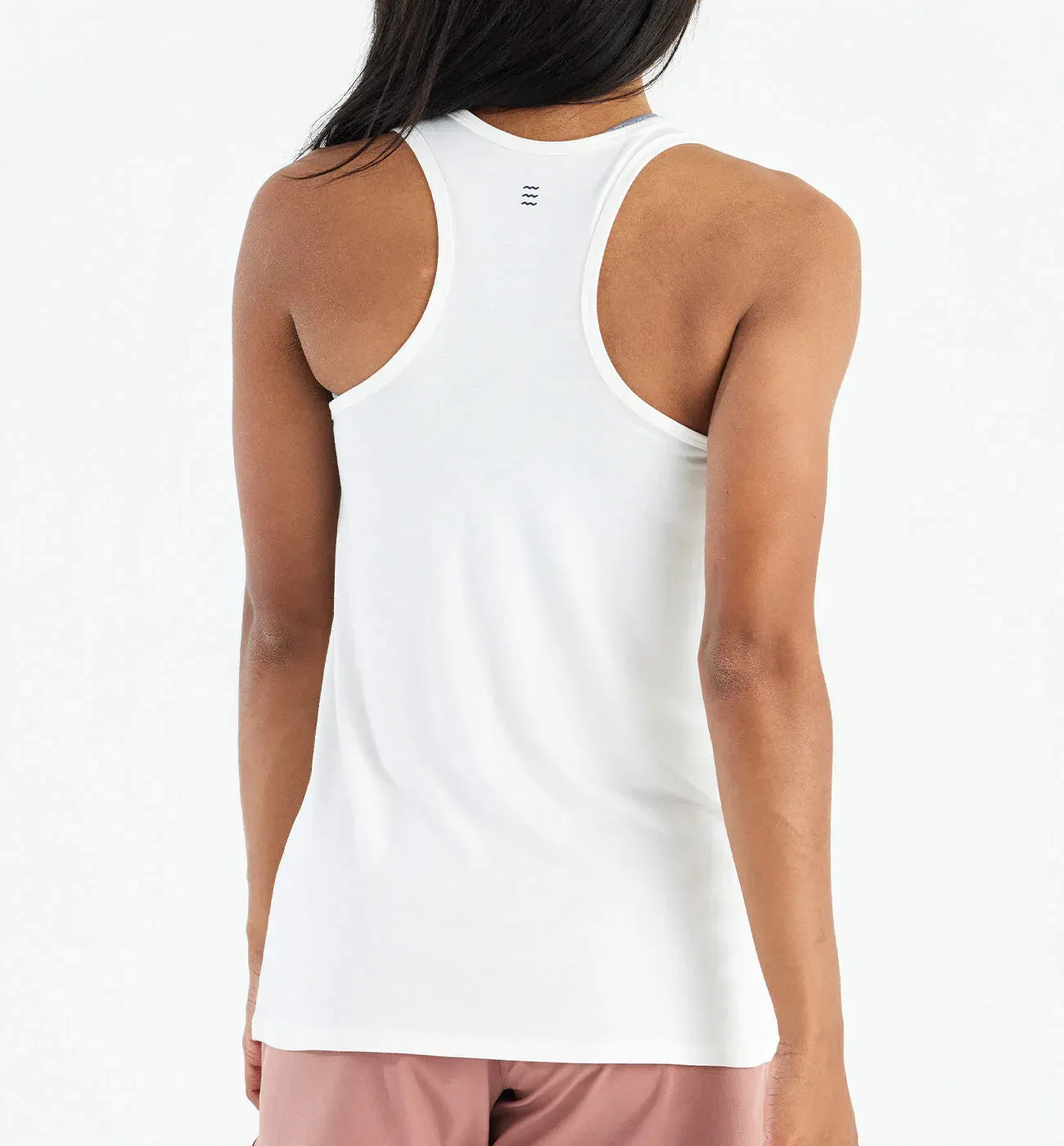 FREE FLY Women's Bamboo Motion Racerback Tank - BRIGHT WHITE sold by Sun Diego Boardshops product image thumbnail 2