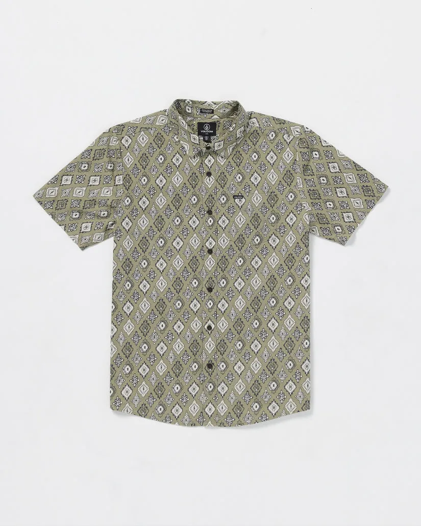 Volcom Scaler Stone Woven Short Sleeve Shirt - THYME GREEN sold by Sun Diego Boardshops product image thumbnail 2