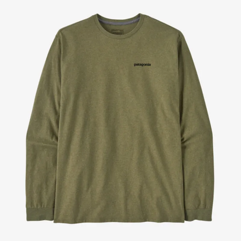 Patagonia Long-Sleeved P-6 Logo Responsibili-Tee - BUCKHORN GREEN sold by Sun Diego Boardshops