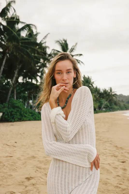 Rhythm Georgia Knit Maxi Dress - WHITE sold by Sun Diego Boardshops