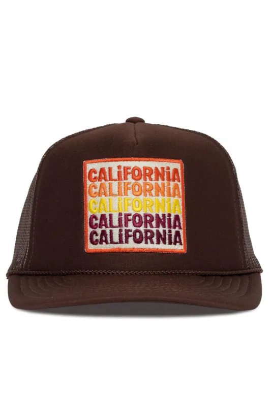 That Friday Feeling CALIFORNIA CALIFORNIA CALIFORNIA Hat - BROWN sold by Sun Diego Boardshops