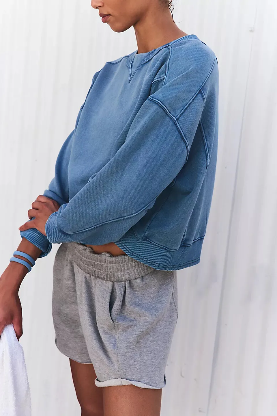 Free People Intercept Pullover - BLUE GREY sold by Sun Diego Boardshops product image thumbnail 3