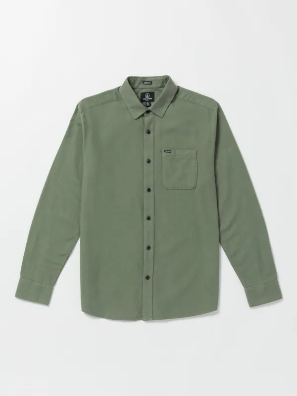 Volcom Caden Solid Long Sleeve Shirt - Agave made by Volcom
