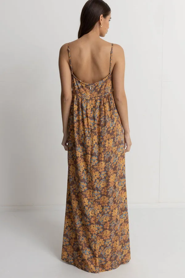 Rhythm Oasis Floral Maxi Dress - CHOCOLATE sold by Sun Diego Boardshops product image thumbnail 3