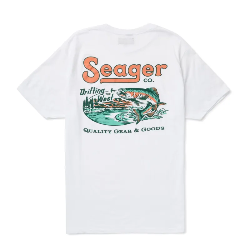 SEAGER DRIFTING THE WEST TEE - WHITE sold by Sun Diego Boardshops