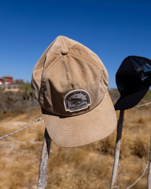 Salty Crew Chaser Cord 5 Panel Hat - STRAW sold by Sun Diego Boardshops