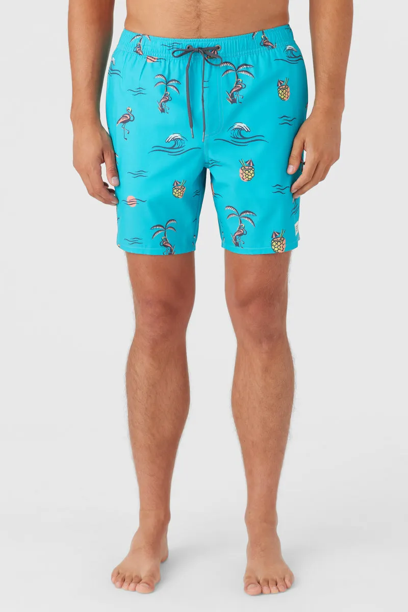 O'Neill Hermosa Elastic Waist 17" Lined Boardshorts - Peacock Blue sold by Sun Diego Boardshops product image thumbnail 2