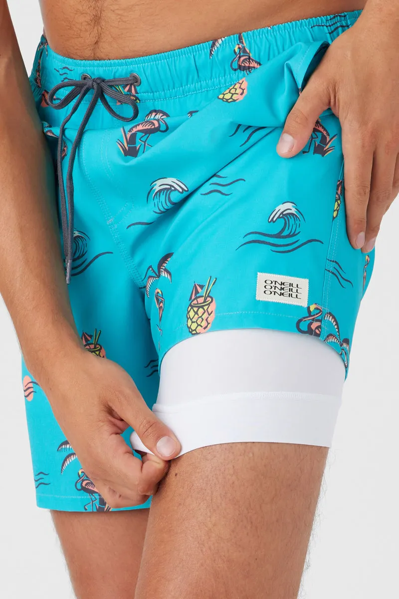 O'Neill Hermosa Elastic Waist 17" Lined Boardshorts - Peacock Blue sold by Sun Diego Boardshops product image thumbnail 4