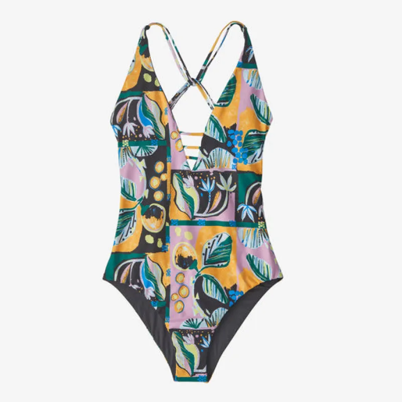 Patagonia  Reversible Extended Break One-Piece Swimsuit - ISDM ISLAND SEEDS: MILKWEED MAUVE sold by Sun Diego Boardshops