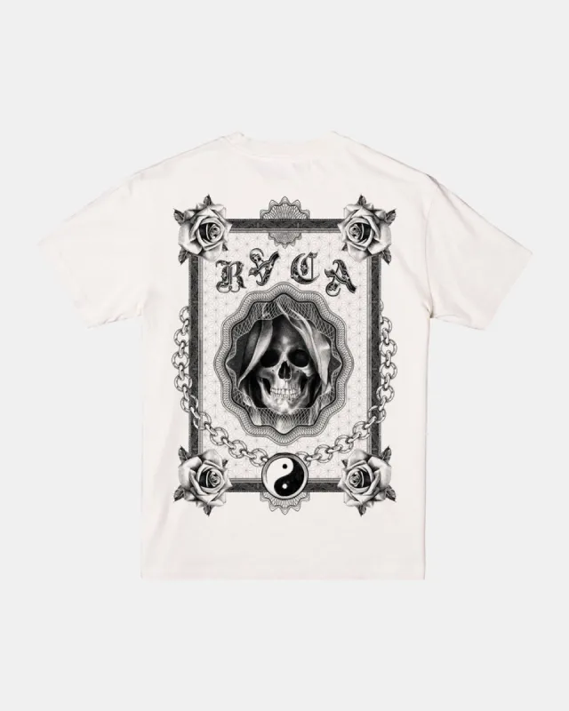 RVCA DREAM REAPER T-SHIRT - SILVER BLEACH made by RVCA