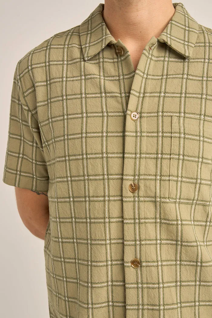 Rhythm Postcard Check Ss Shirt - GREEN sold by Sun Diego Boardshops product image thumbnail 2
