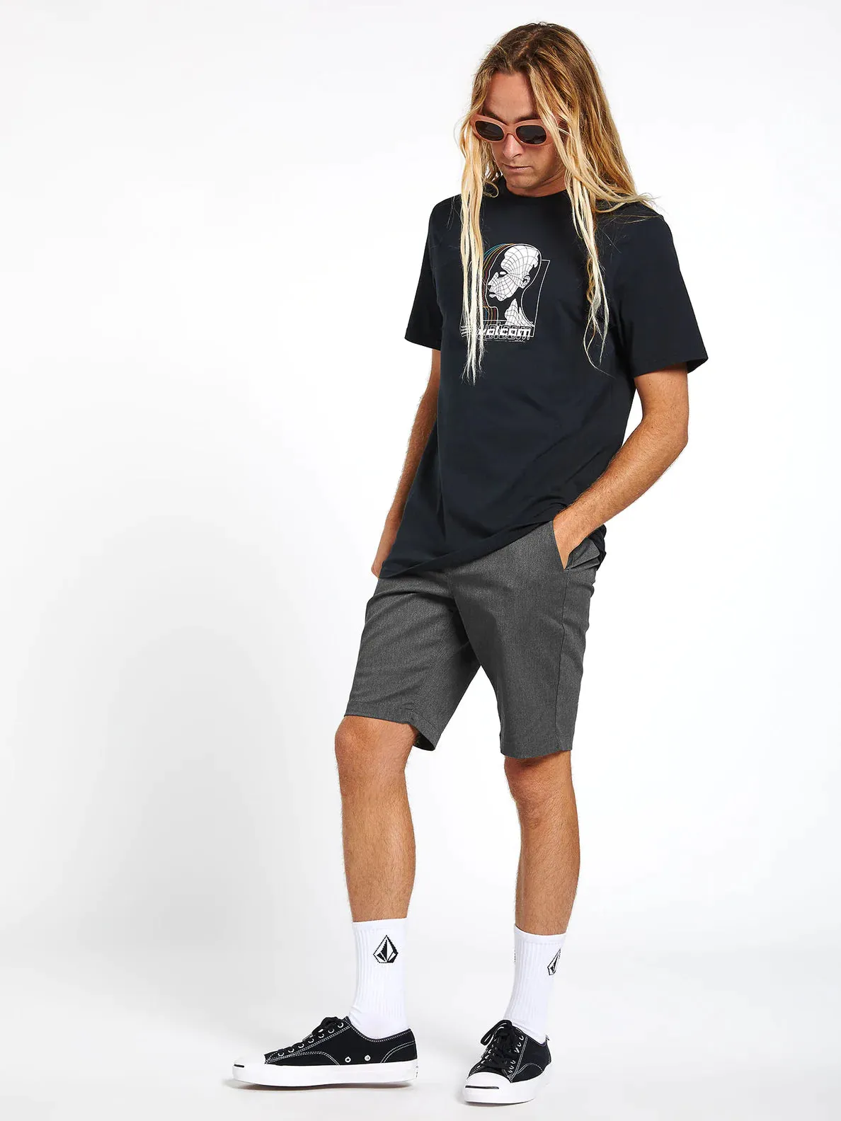 Volcom Wlk 21 Frickin Modern Stretch Shorts - Charcoal Heather sold by Sun Diego Boardshops product image thumbnail 2