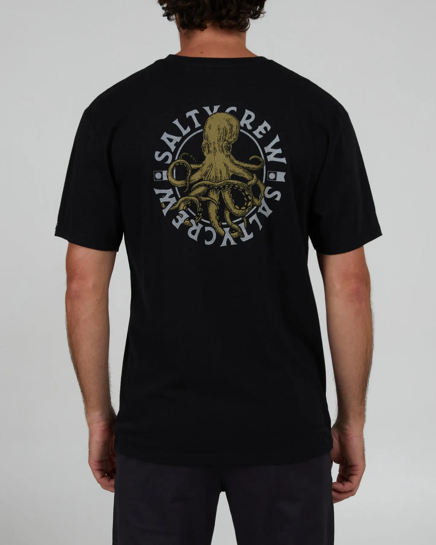 Salty Crew Tentacles Black S/S Premium Tee - BLACK sold by Sun Diego Boardshops