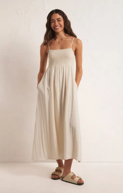 Z-Supply Beachside Midi Dress - SANDSTONE sold by Sun Diego Boardshops