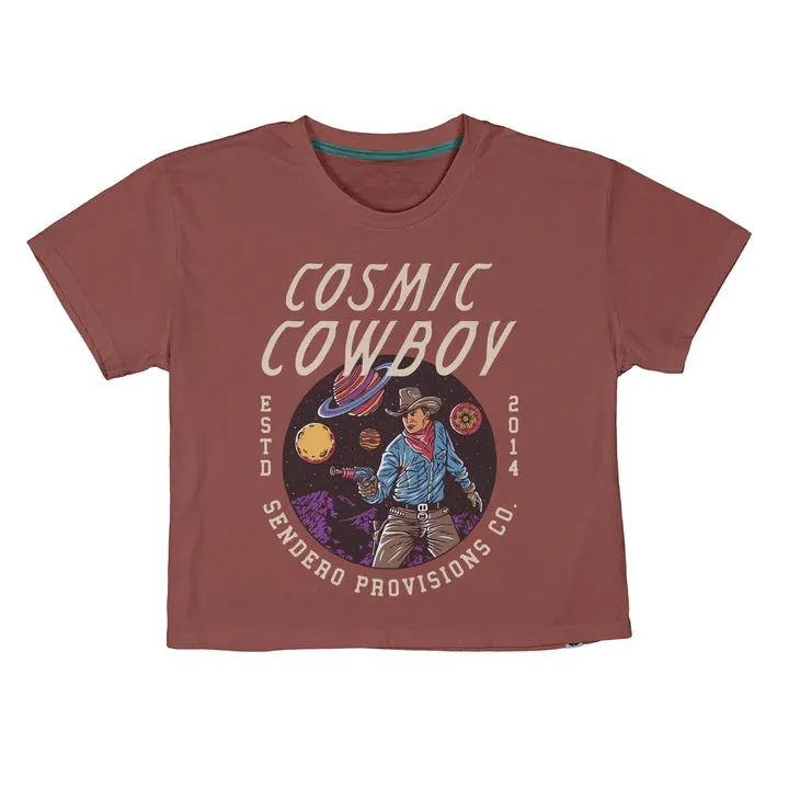 Sendero COSMIC COWBOY WOMEN'S CROP TEE - DUSTY MAUVE sold by Sun Diego Boardshops product image thumbnail 2