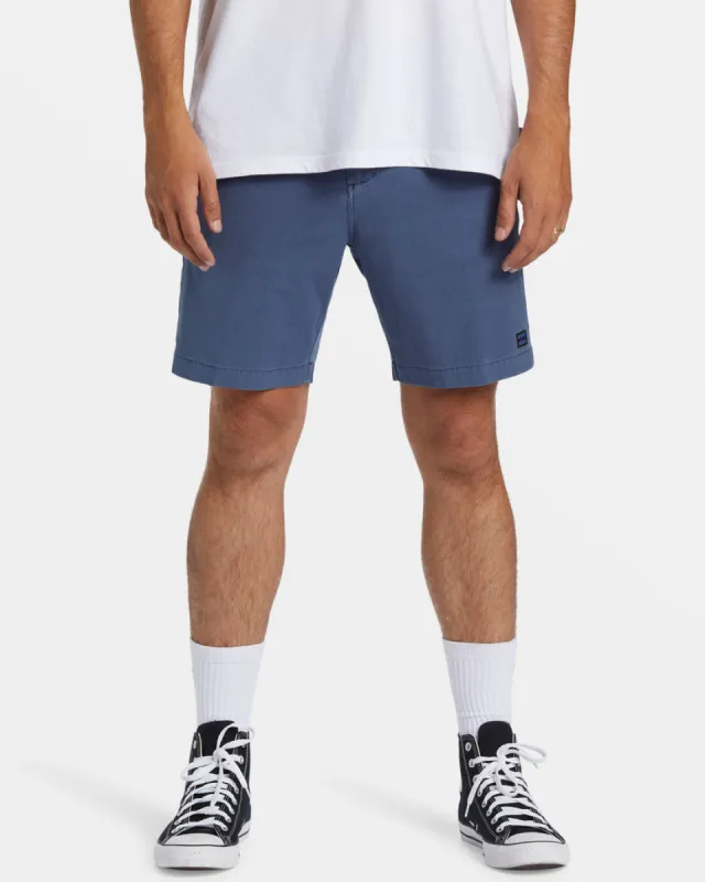 Billabong Crossfire Wave Washed 18" Hybrid Submersible Shorts - SLATE BLUE sold by Sun Diego Boardshops