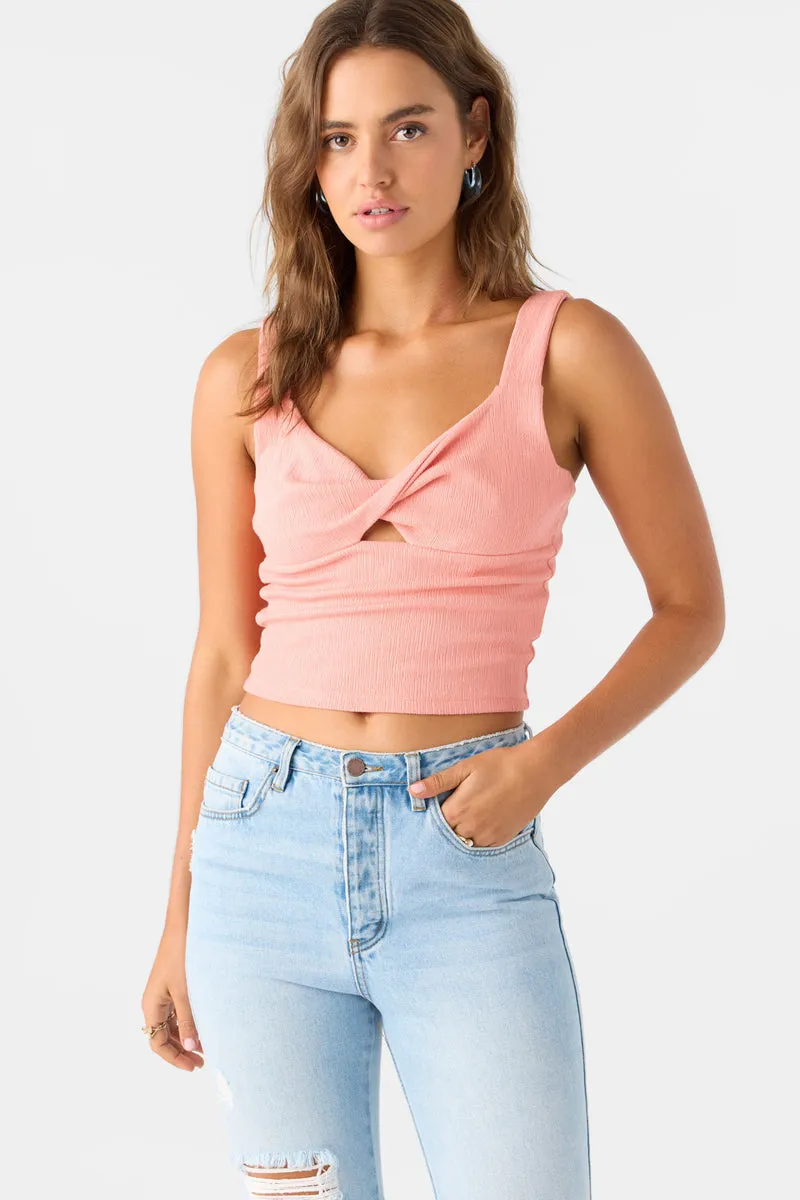 O`Neill JAYDE TWIST KNIT TANK TOP - BURNT CORAL sold by Sun Diego Boardshops