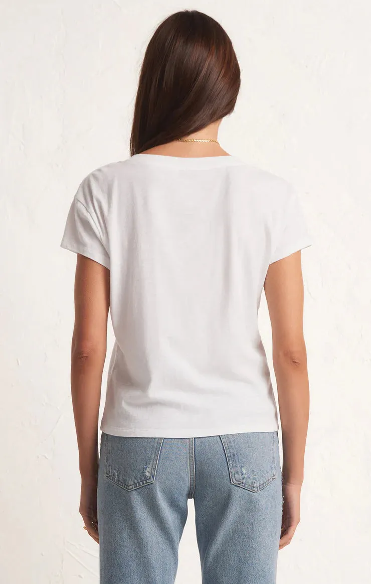 Z-Supply Modern V-Neck Tee - WHITE sold by Sun Diego Boardshops product image thumbnail 2