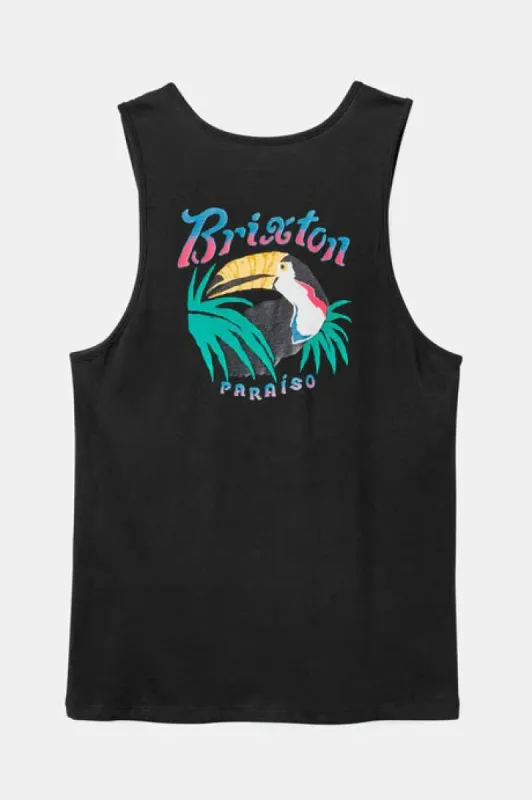 Brixton PARAISO TANK TOP - BLACK sold by Sun Diego Boardshops
