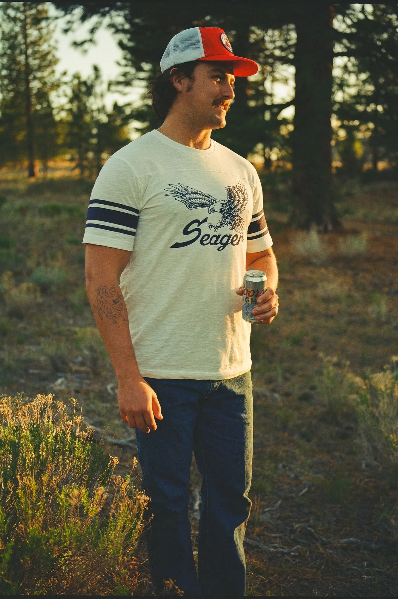 SEAGER RIGGINS CREW TEE - WHITE sold by Sun Diego Boardshops product image thumbnail 2