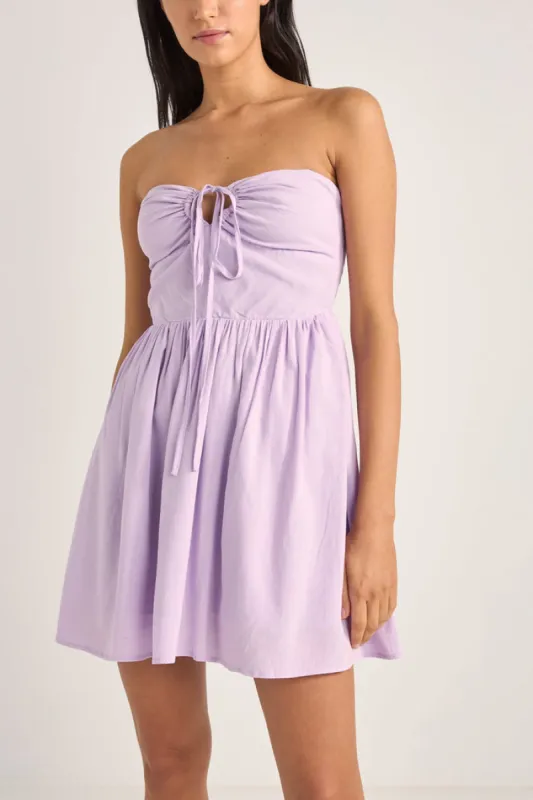 Rhythm Haven Halter Mini Dress - Lilac sold by Sun Diego Boardshops