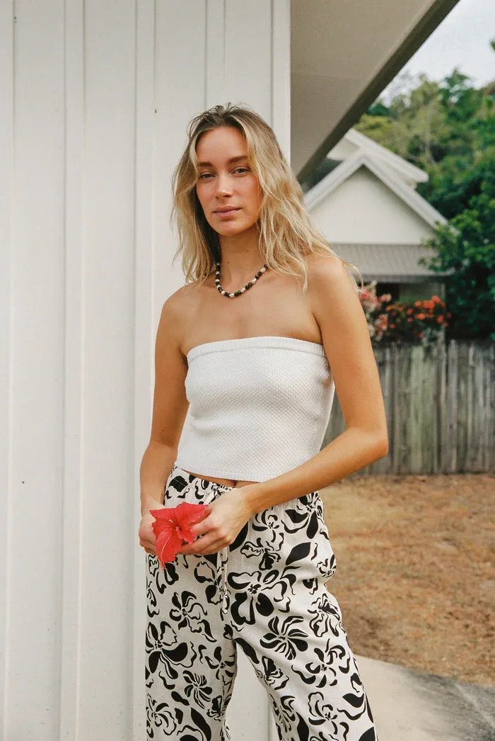 Rhythm Spirit Strapless Knit Top - WHITE sold by Sun Diego Boardshops