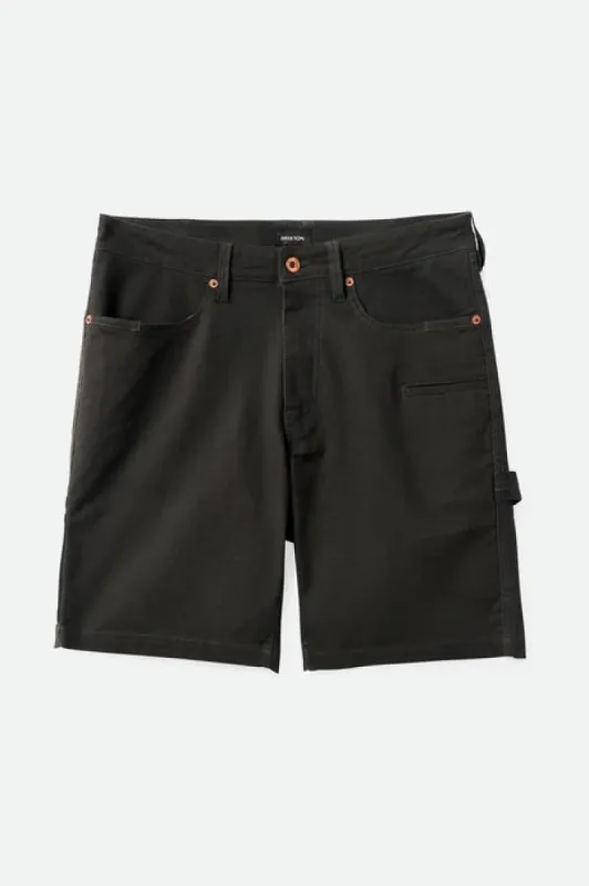 Brixton Builders Carpenter Stretch Short - Washedblack sold by Sun Diego Boardshops