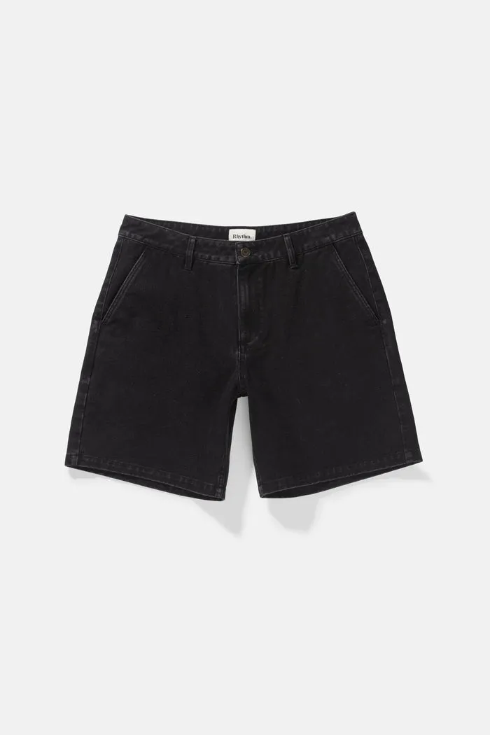 Rhythm Denim Essential Short - WORN BLACK sold by Sun Diego Boardshops