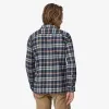 Patagonia Men's Long-Sleeved Organic Cotton Midweight Fjord Flannel Shirt Finn Fields - New Navy sold by Sun Diego Boardshops