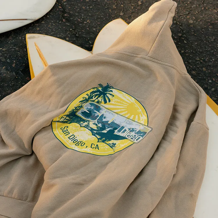 SunDiego Surf Rise Pullover Hoodie- Sandstone sold by Sun Diego Boardshops product image thumbnail 3
