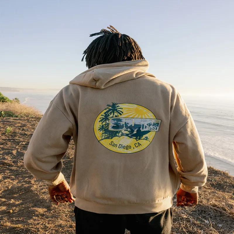 SunDiego Surf Rise Pullover Hoodie- Sandstone sold by Sun Diego Boardshops