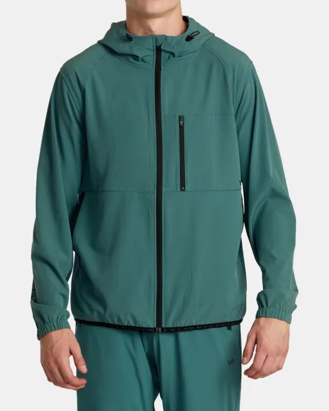 Rvca Yogger Zip-Up Hooded Jacket Ii - Pine Grey sold by Sun Diego Boardshops