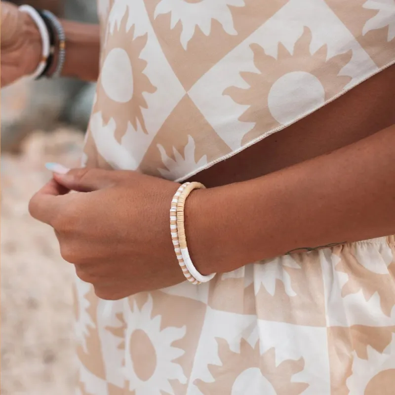 Pura Vida SEASCAPE STRETCH BRACELET - CAFECITO sold by Sun Diego Boardshops