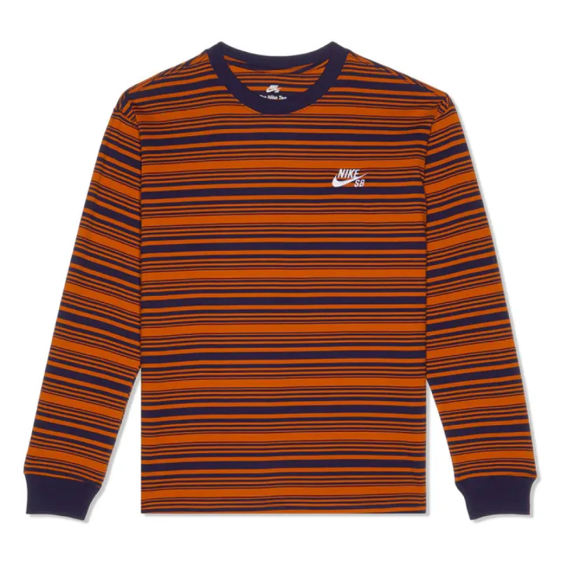 Nike SB Long-Sleeve Skate T-Shirt - PURPLE INK/CAMPFIRE ORANGE sold by Sun Diego Boardshops