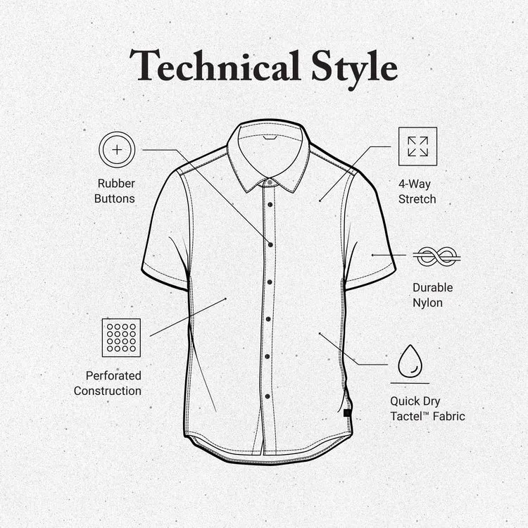 Roark Bless Up Breathable Stretch Shirt - Black sold by Sun Diego Boardshops product image thumbnail 3