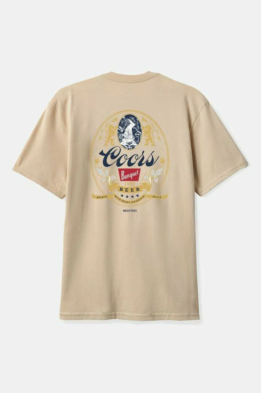 Brixton COORS START YOUR LEGACY MOUNTAIN T-SHIRT - CREAM sold by Sun Diego Boardshops