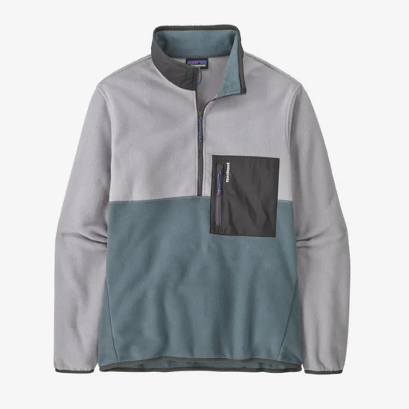 Patagonia Microdini 1/2-Zip Fleece Pullover - NOUVEAU GREEN W SALT GREY sold by Sun Diego Boardshops