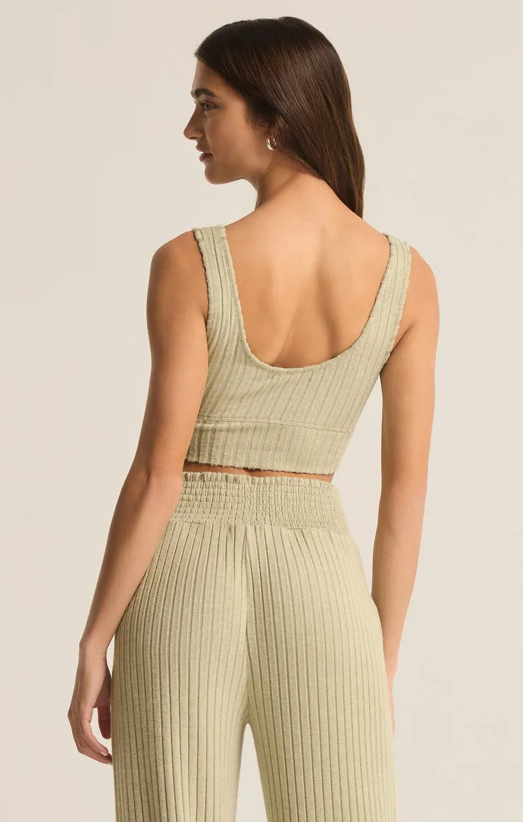 Z-SUPPLY ZOE SILKY RIB TANK BRA - Meadow sold by Sun Diego Boardshops product image thumbnail 3