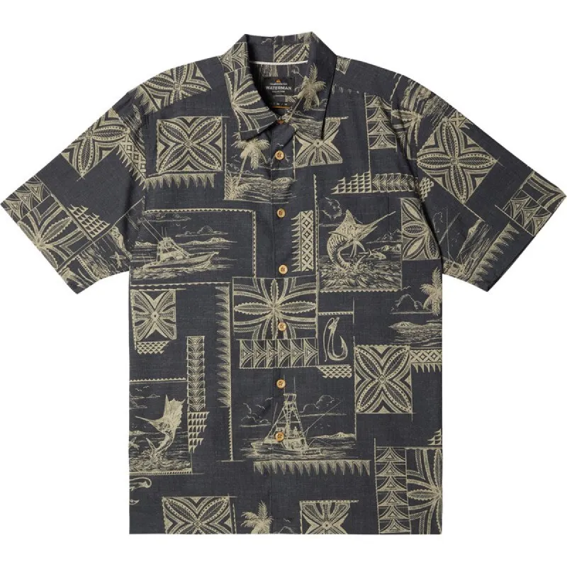 Quiksilver Mens Bill Fish Shirt - MERCURY SHERPA-BLACK sold by Sun Diego Boardshops