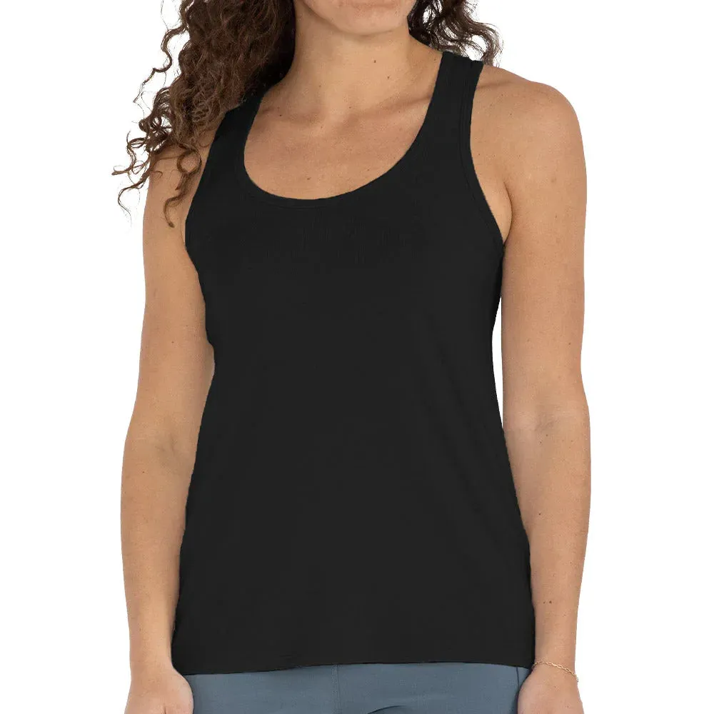Free Fly Women's Bamboo Motion Racerback Tank - BLACK sold by Sun Diego Boardshops