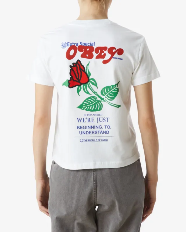 Obey MIRACLE OF LIVING KAYLIN T-SHIRT - WHITE sold by Sun Diego Boardshops