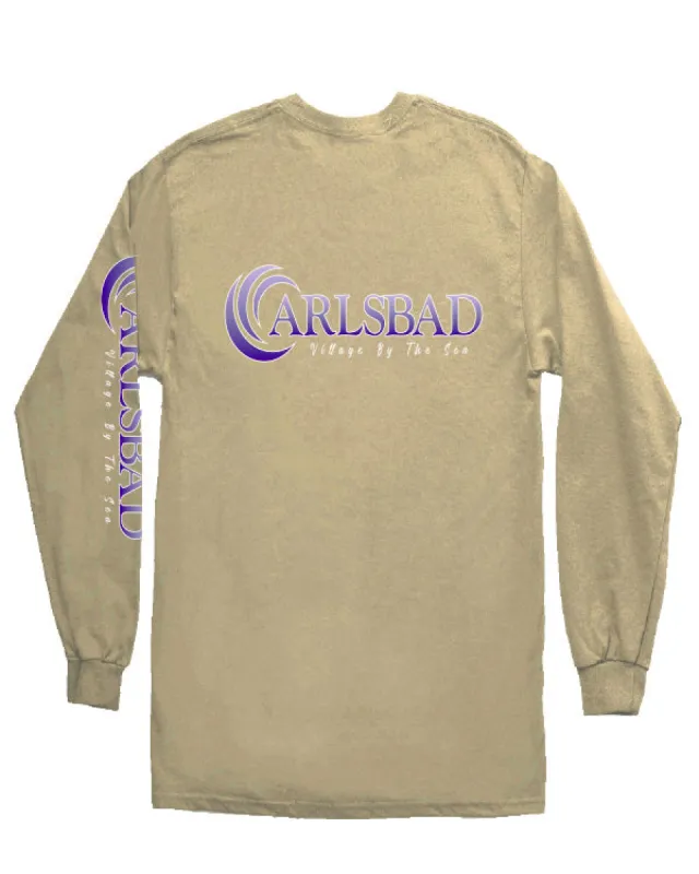 SunDiego Carlsbad Village Long Sleeve Tee - Vintage Gold sold by Sun Diego Boardshops