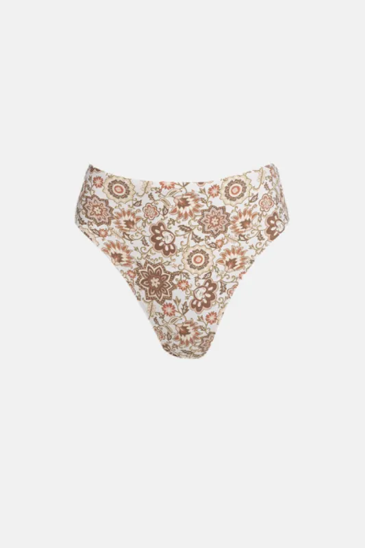 Rhythm Raya Paisley Hi Waist Pant - NATURAL sold by Sun Diego Boardshops
