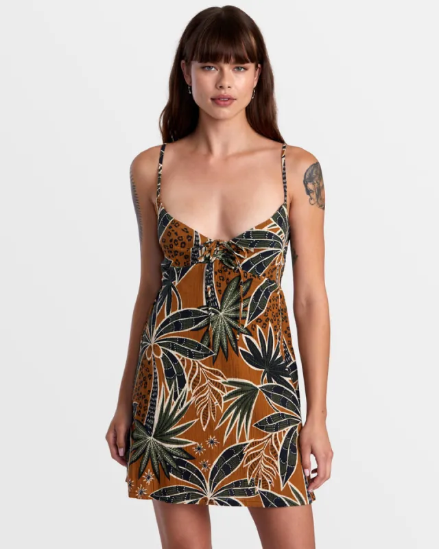 RVCA HAU TREE SLEEVELESS DRESS - CAMEL sold by Sun Diego Boardshops