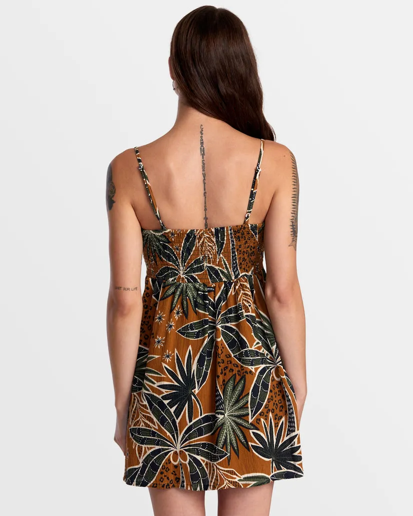 RVCA HAU TREE SLEEVELESS DRESS - CAMEL sold by Sun Diego Boardshops product image thumbnail 2
