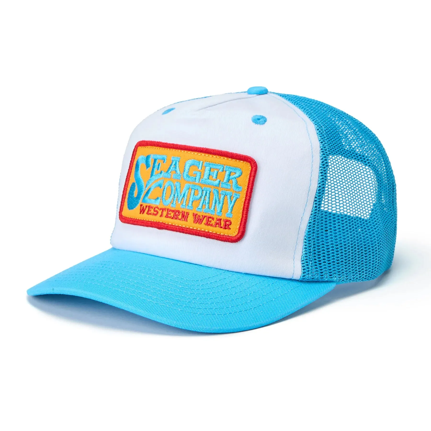 Seager Buckys Trucker Snapback - Light Blue/White sold by Sun Diego Boardshops