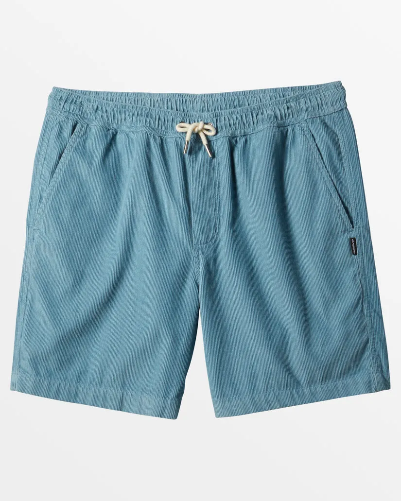 Quiksilver Taxer Corduroy Shorts - BLUE SHADOW sold by Sun Diego Boardshops